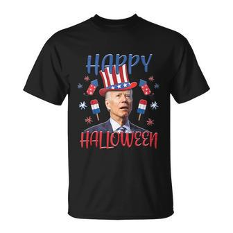 Funny Joe Biden Happy Halloween For Fourth Of July V3 Unisex T-Shirt - Monsterry