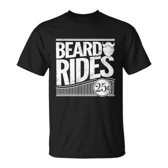 Funny Mens Beard Rides Gift Funny Vintage Distressed Mens Beard Gift Unisex T-Shirt - Monsterry CA