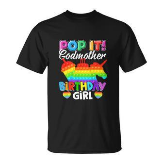 Funny Pop It Godmother Birthday Girl Fidget Kid Unisex T-Shirt - Monsterry