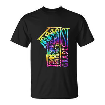 Funny Tie Dye First 1St Grade Typography Back To School Unisex T-Shirt - Monsterry UK