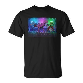 Funny Trex Dinosaurs Rock Band Concert Unisex T-Shirt - Monsterry AU