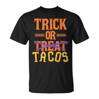 Funny Trick Or Treat Tacos Halloween Costume Gift Unisex T-Shirt - Seseable