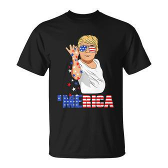 Funny Trump Salt Merica Freedom 4Th Of July Tshirt Gifts Unisex T-Shirt - Monsterry