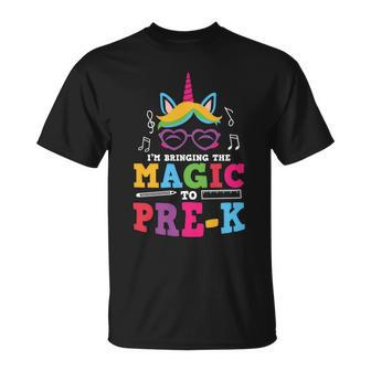 Funny Unicorn Im Bringing The Magic Pre_K Back To School Unisex T-Shirt - Monsterry UK