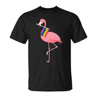 Gay Flamingo Tshirt Unisex T-Shirt - Monsterry