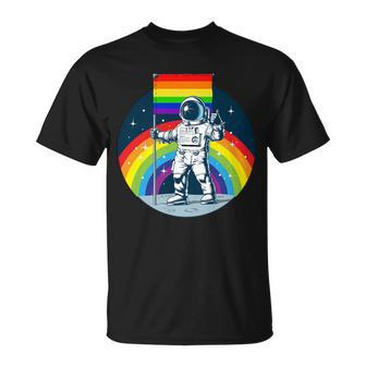 Gay Pride Astronaut Lgbt Moon Landing Unisex T-Shirt - Monsterry DE