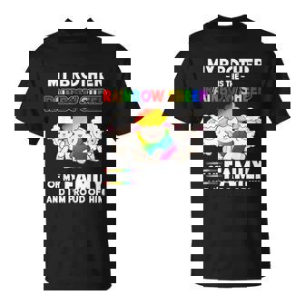 Gay Pride Brother Rainbow Sheep Of Family Proud Coming Out Cool Gift Unisex T-Shirt - Monsterry