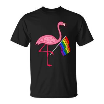Gay Pride Pink Flamingo Lgbt Pride Month T-shirt - Thegiftio UK