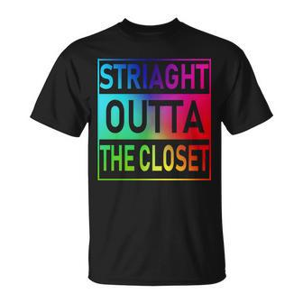 Gay Pride Straight Outta The Closet Tshirt Unisex T-Shirt - Monsterry CA