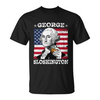 George Sloshington Shirt Funny 4Th Of July Unisex T-Shirt - Monsterry