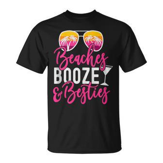 Girls Trip Girls Weekend Friends Beaches Booze & Besties V3 Unisex T-Shirt - Seseable
