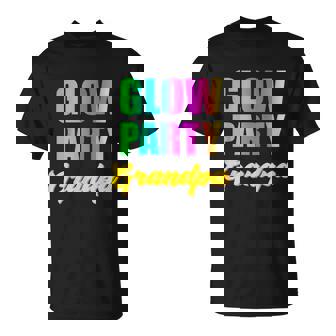 Glow Party Grandpa Retro 80S Birthday Party Group T-Shirt - Thegiftio UK