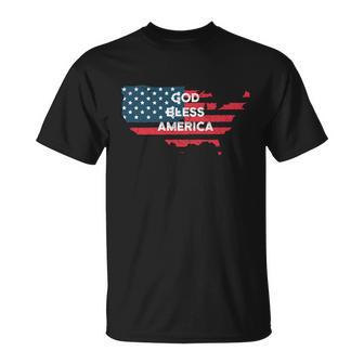 God Bless America Usa American Flag United States Country Cool T-shirt - Thegiftio