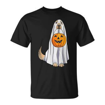 Golden Retriever Ghost Pumpkin Halloween Fall V2 T-shirt - Thegiftio UK