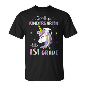 Goodbye Kindergarten Hello 1St Grade Graduation Unicorn Kids Unisex T-Shirt - Seseable