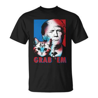 Grab Em Cat Funny Pro Trump Tshirt Unisex T-Shirt - Monsterry AU