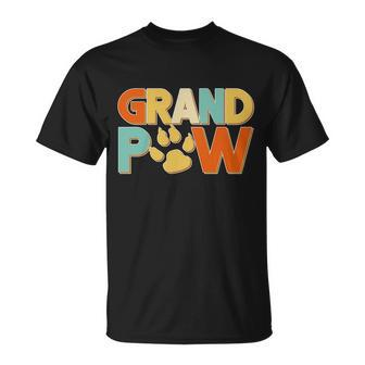 Grand Paw Funny Dog Grandpa Tshirt Unisex T-Shirt - Monsterry