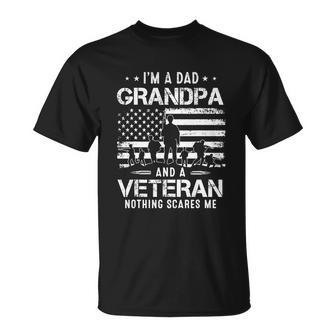 Grandpa For Fathers Day Im A Dad Grandpa Veteran T-shirt - Thegiftio UK