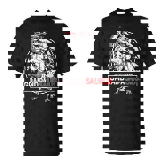 Grandpasaurus Rex Dinosaur Grandpa Saurus Matching T-shirt - Thegiftio