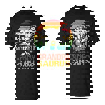 Grandpasaurus Rex Dinosaur Grandpa Saurus Matching V8 T-shirt - Thegiftio