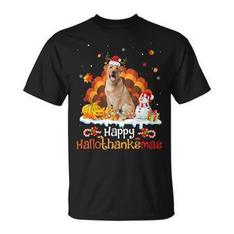 Hallothanksmas Halloween Thanksgiving Christmas Labrador T-shirt - Thegiftio UK