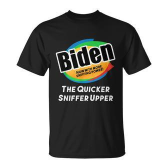 Halloween Anti Joe Biden Biden Quicker Sniffer Upper T-Shirt - Thegiftio UK
