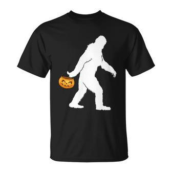 Halloween Bigfoot Sasquatch Halloween Pumpkin T-Shirt - Thegiftio UK