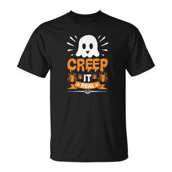 Halloween Boo Creep It Real Unisex T-Shirt - Seseable