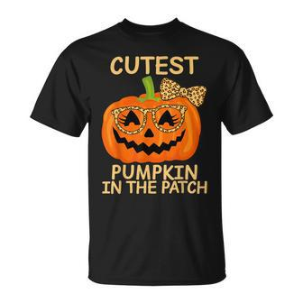 Halloween Cutest Pumpkin In The Patch Girl Halloween Pumpkin V2 Unisex T-Shirt - Seseable