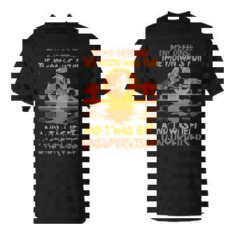 Halloween In My Defense The Moon Was Full And I Was Left Unsupervised T-shirt - Thegiftio UK