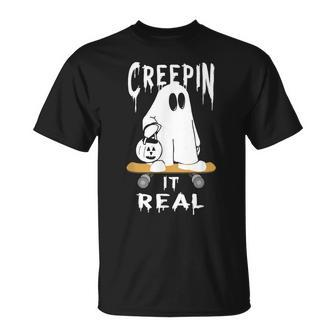 Halloween Fall Spooky Ghost Creep It Real For Boys Girls T-shirt - Thegiftio UK