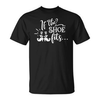 Halloween If The Shoe Fits For You White Design Men Women T-shirt Graphic Print Casual Unisex Tee - Seseable