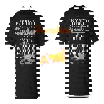 Halloween My Favorite Pumpkins Call Me Auntie Funny Auntie Men Women T-shirt Graphic Print Casual Unisex Tee - Thegiftio