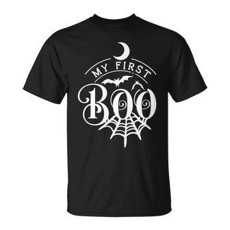 Halloween My First Boo Special White Custom Men Women T-shirt Graphic Print Casual Unisex Tee - Seseable