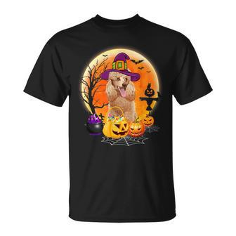 Halloween Poodle Dog Moon With Pumpkin T-shirt - Thegiftio UK