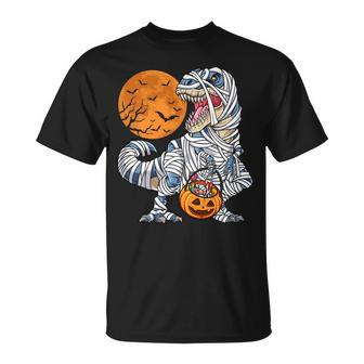 Halloween Shirts For Boys Men Dinosaur T Rex Mummy Pumpkin Men Women T-shirt Graphic Print Casual Unisex Tee - Thegiftio UK