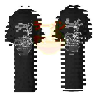 Halloween Skeleton Japanese Ramen Bowl T-Shirt - Thegiftio