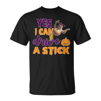 Halloween Sloth Yes I Can Drive A Stick T-shirt - Thegiftio UK