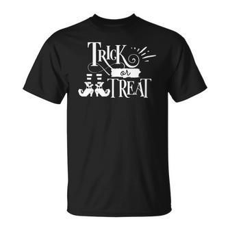 Halloween Trick Or Treat White Design Men Women T-shirt Graphic Print Casual Unisex Tee - Seseable