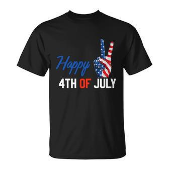 Happy 4Th Of July Peace America Independence Day Patriot Usa V2 Unisex T-Shirt - Monsterry UK