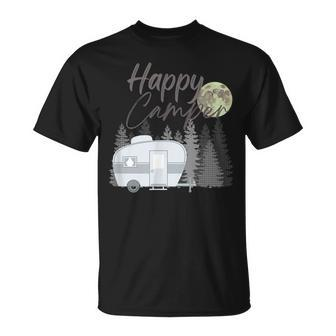 Happy Camper Camp Lovers Wild Adventure T-shirt - Thegiftio UK