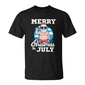 Happy Christmas In July V2 Unisex T-Shirt - Monsterry