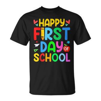 Happy First Day Of School Back To School V3 Unisex T-Shirt - Seseable