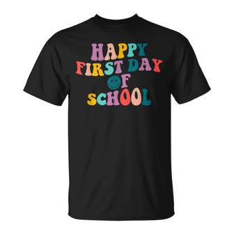 Happy First Day Of School Teacher Kid Welcome Back To School T-shirt - Thegiftio UK