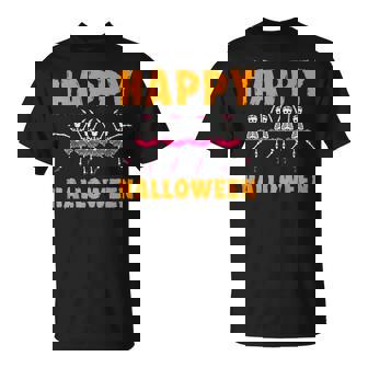 Happy Halloween Lazy Costume Dancing Skeleton Ballerina Unisex T-Shirt - Seseable