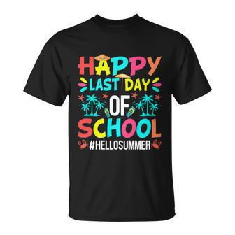 Happy Last Day Of School Hello Summer First Day Of Summer Gift Unisex T-Shirt - Monsterry