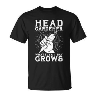 Head Gardener Funny Gardening Tshirt Unisex T-Shirt - Monsterry AU