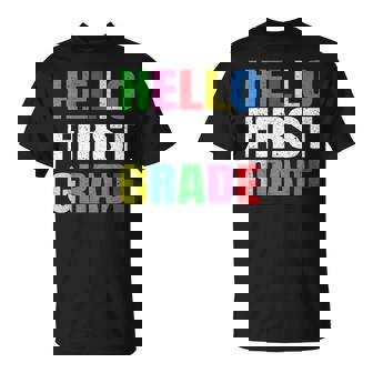 Hello First Grade Hello 1St Grade Back To School T-shirt - Thegiftio UK