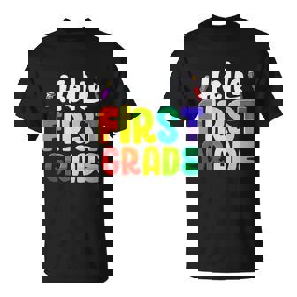 Hello First Grade Team 1St Grade Teachers Back To School T-shirt - Thegiftio UK