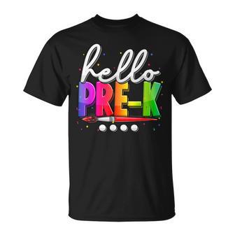 Hello Pre-K Tie Dye Team Pre-K Back To School Cute Teacher T-shirt - Thegiftio